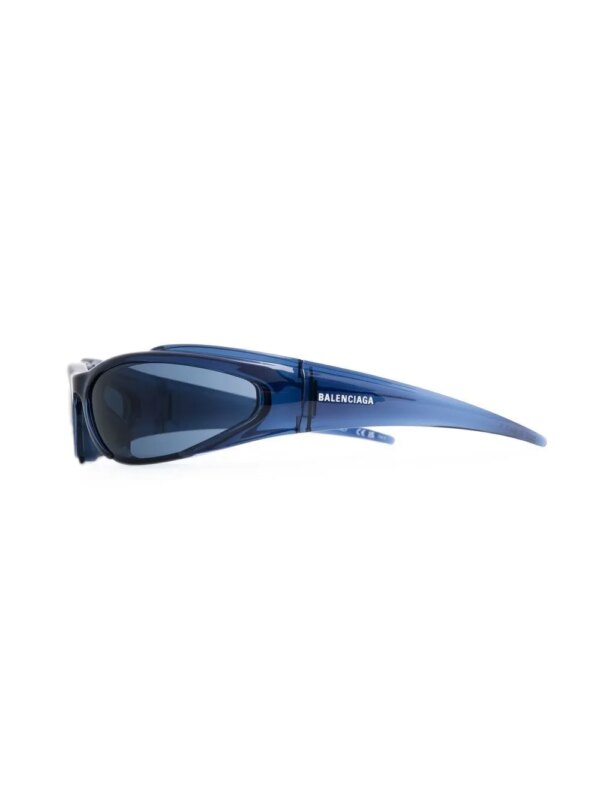 Balenciaga Eyewear Reverse Xpander zonnebril met rechthoekig montuur - Blauw