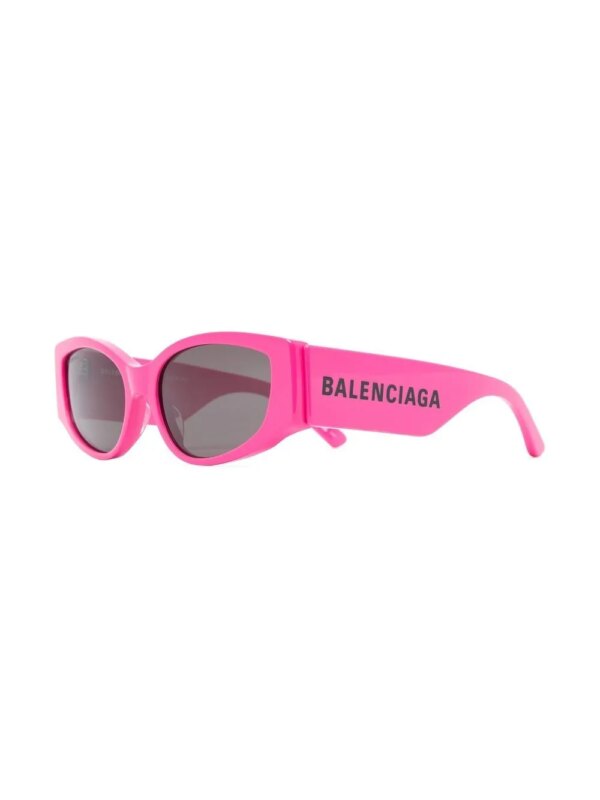 Balenciaga Eyewear Zonnebril met rechthoekig montuur - Roze