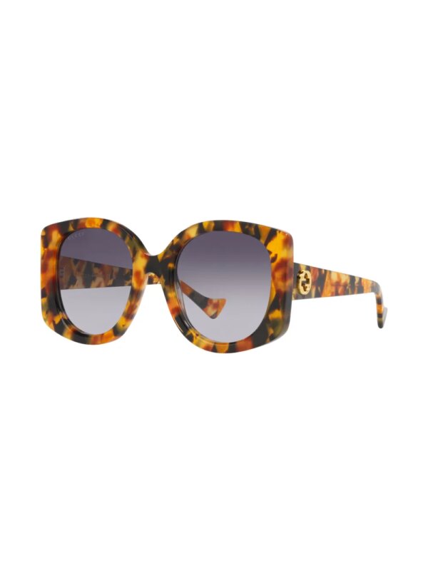 Gucci Eyewear Zonnebril met oversized montuur - Bruin