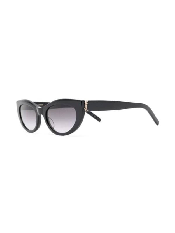 Saint Laurent Eyewear SL M115 zonnebril met rond montuur - Zwart