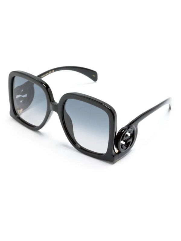 Gucci Eyewear GG zonnebril met vierkant montuur - Zwart