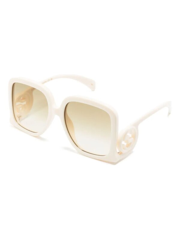 Gucci Eyewear GG zonnebril met vierkant montuur - Wit