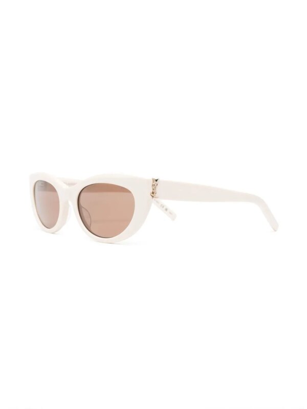 Saint Laurent Eyewear Zonnebril met cat-eye montuur - Beige