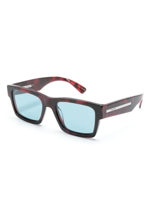 Prada Eyewear Zonnebril met rechthoekig montuur - Rood