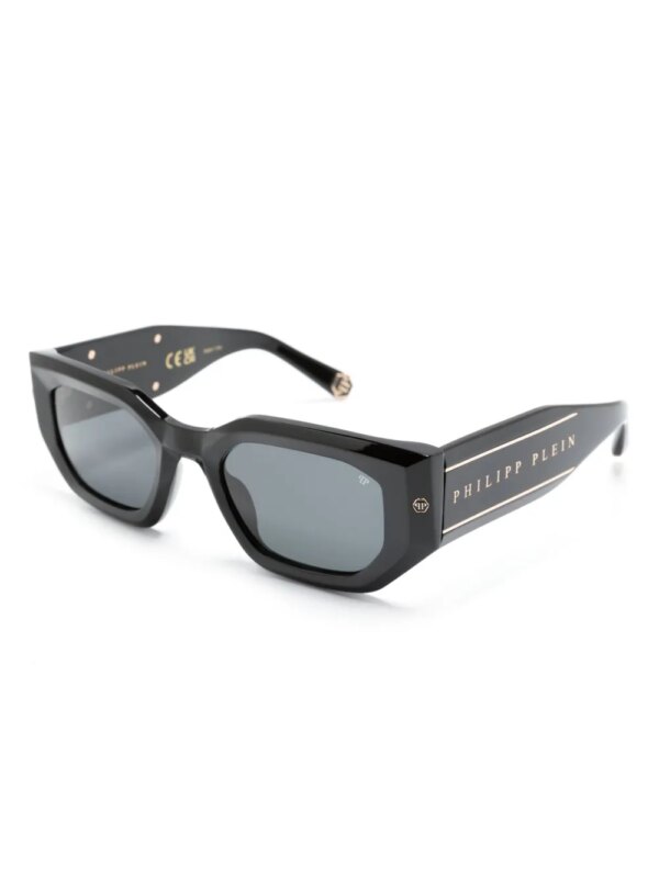 Philipp Plein Eyewear Zonnebril met rechthoekig montuur - Zwart
