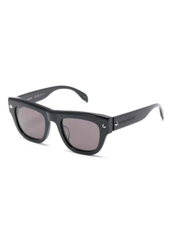 Alexander McQueen Eyewear Zonnebril met vierkant montuur - Zwart