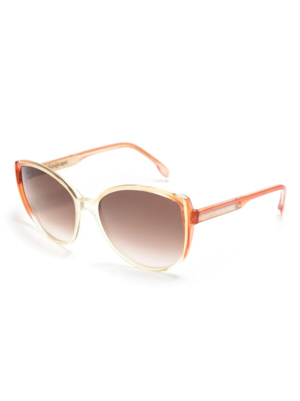 Saint Laurent Pre-Owned 1970s zonnebril met oversized montuur - Beige