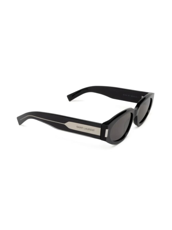 Saint Laurent Eyewear Zonnebril met ovaal montuur - Zwart