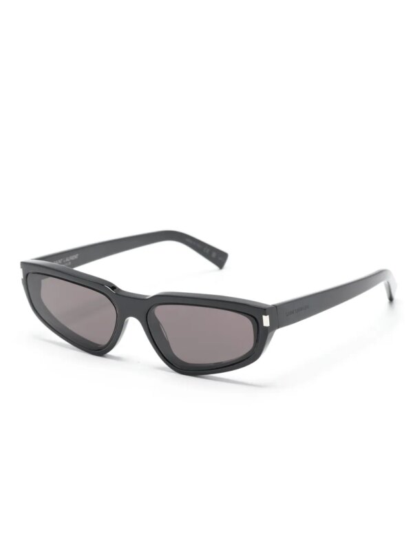 Saint Laurent Eyewear Zonnebril met ovaal montuur - Zwart