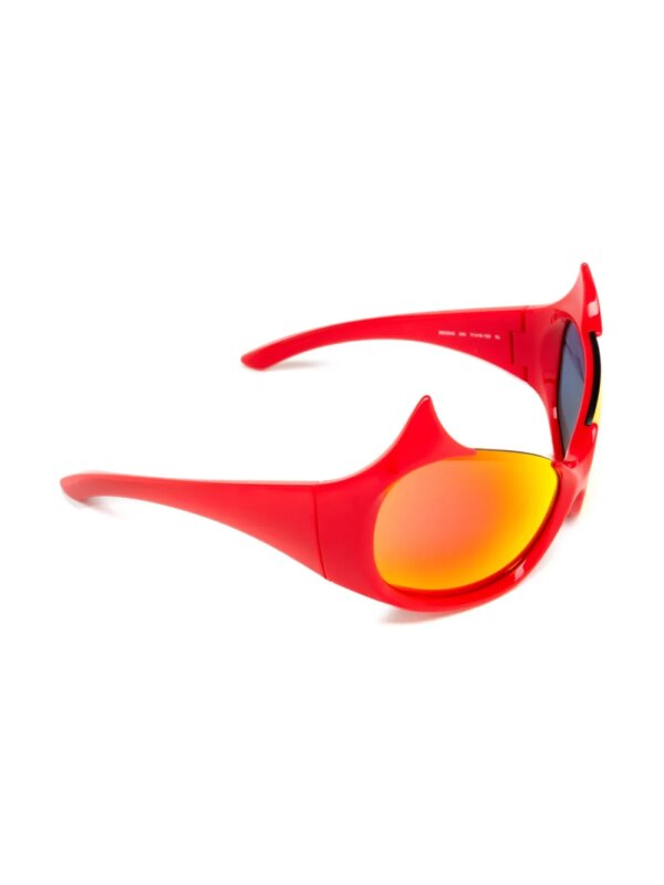 Balenciaga Eyewear Zonnebril met oversized montuur - Rood