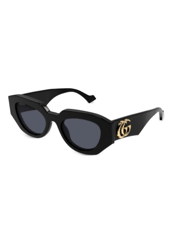Gucci Eyewear Gene GG zonnebril met ovaal montuur - Zwart