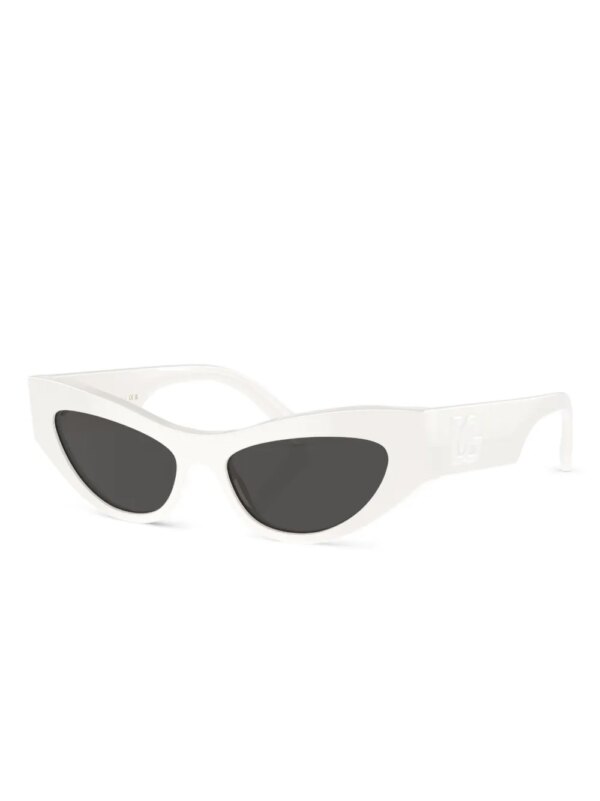 Dolce & Gabbana Eyewear Zonnebril met ovalen montuur - Wit