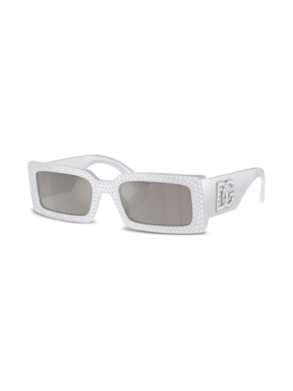 Dolce & Gabbana Eyewear Zonnebril verfraaid met kristallen - Grijs