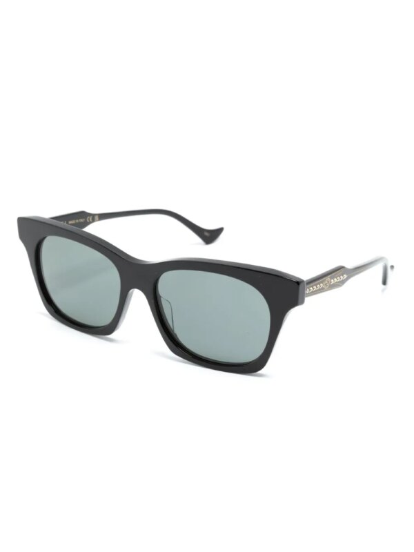 Gucci Eyewear Zonnebril met rechthoekig montuur - Zwart
