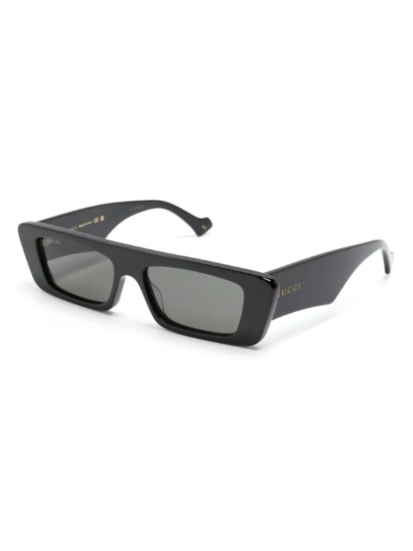 Gucci Eyewear Zonnebril met rechthoekig montuur - Zwart