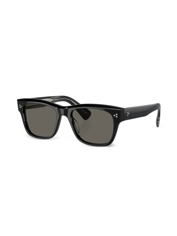 Oliver Peoples Birell zonnebril met vierkant montuur - Zwart