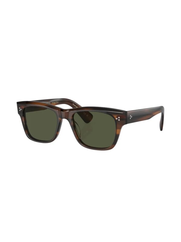 Oliver Peoples Birell zonnebril met vierkant montuur - Bruin