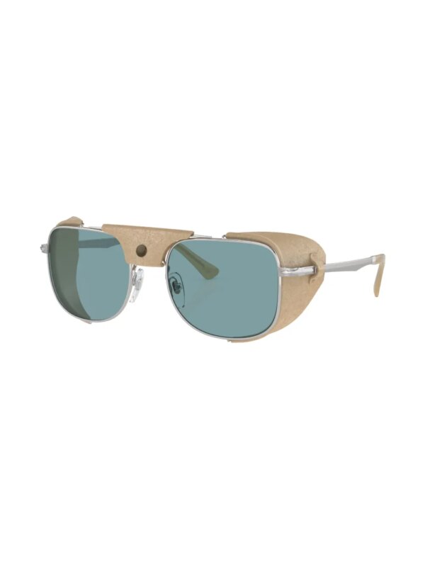 Persol Po1013s zonnebril met rechthoekig montuur - Zilver