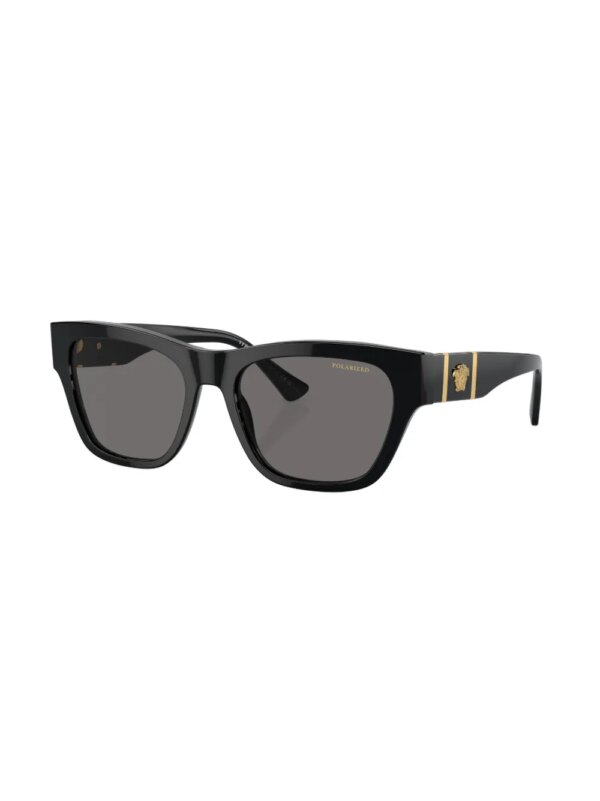 Versace Eyewear Zonnebril met rechthoekig montuur - Zwart