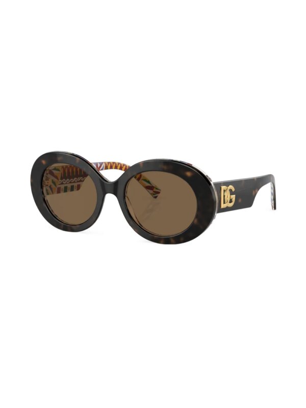 Dolce & Gabbana Eyewear Zonnebril met rond montuur - Groen