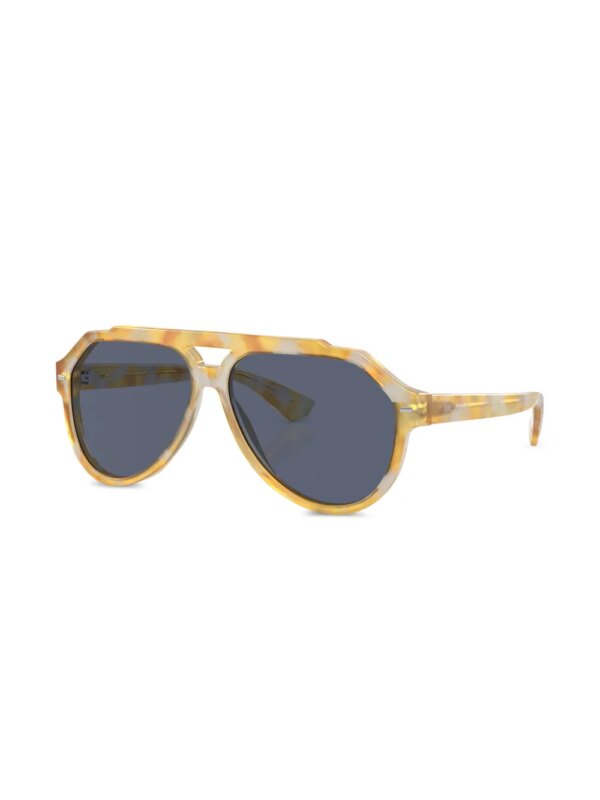 Dolce & Gabbana Eyewear Zonnebril met rond montuur - Geel