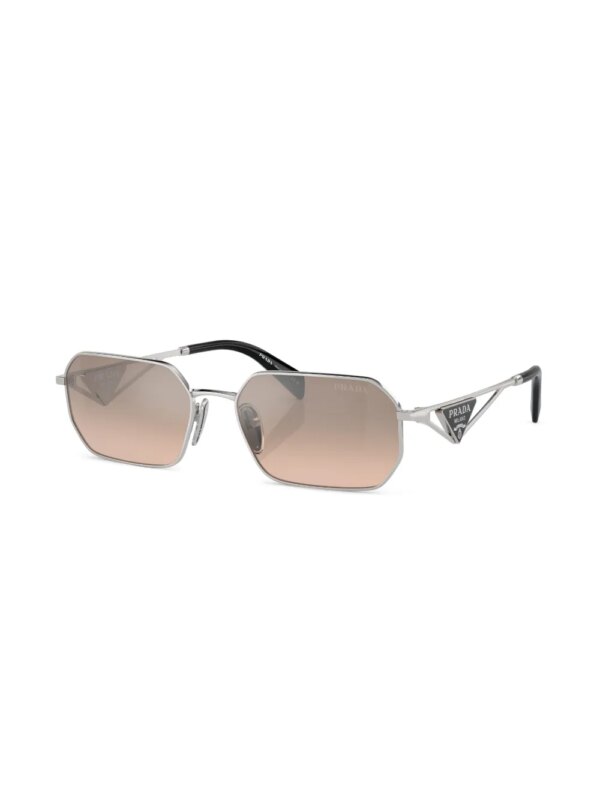 Prada Eyewear Zonnebril met rechthoekig montuur - Zilver