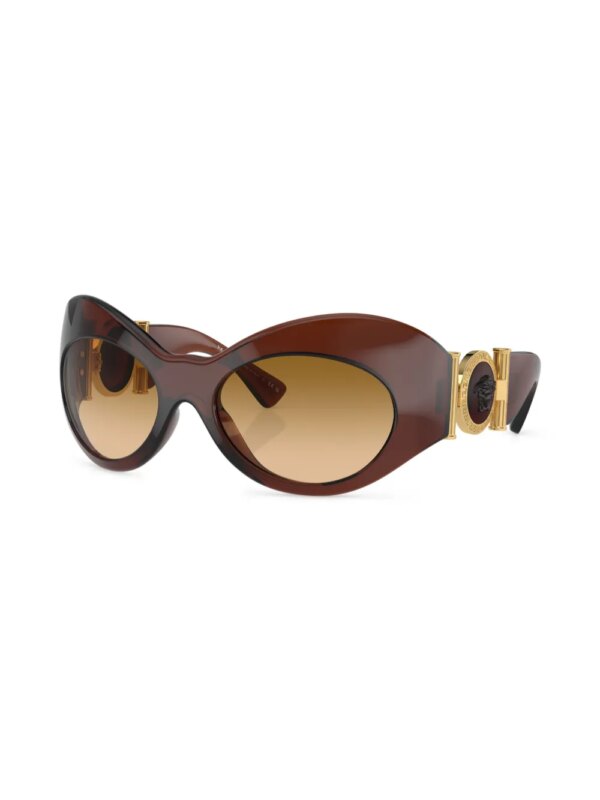 Versace Eyewear Zonnebril met oversized montuur - Bruin