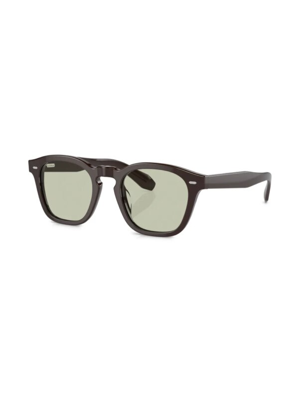 Oliver Peoples Zonnebril met rond montuur - Bruin