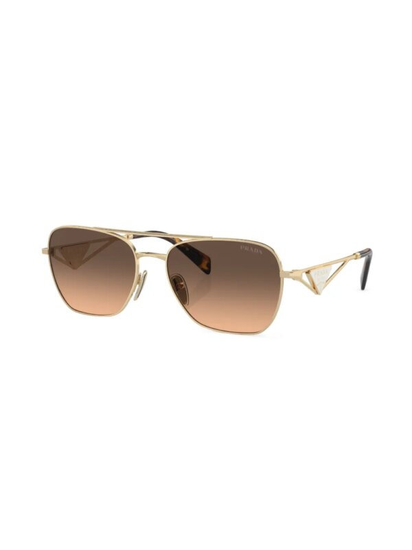 Prada Eyewear Zonnebril met rechthoekig montuur - Goud