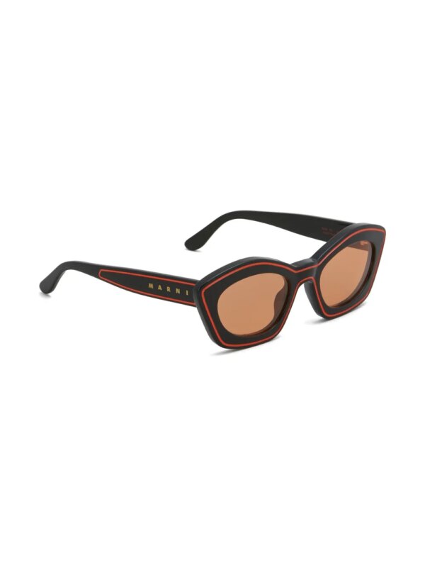 Marni Eyewear Zonnebril met ovalen montuur - Zwart
