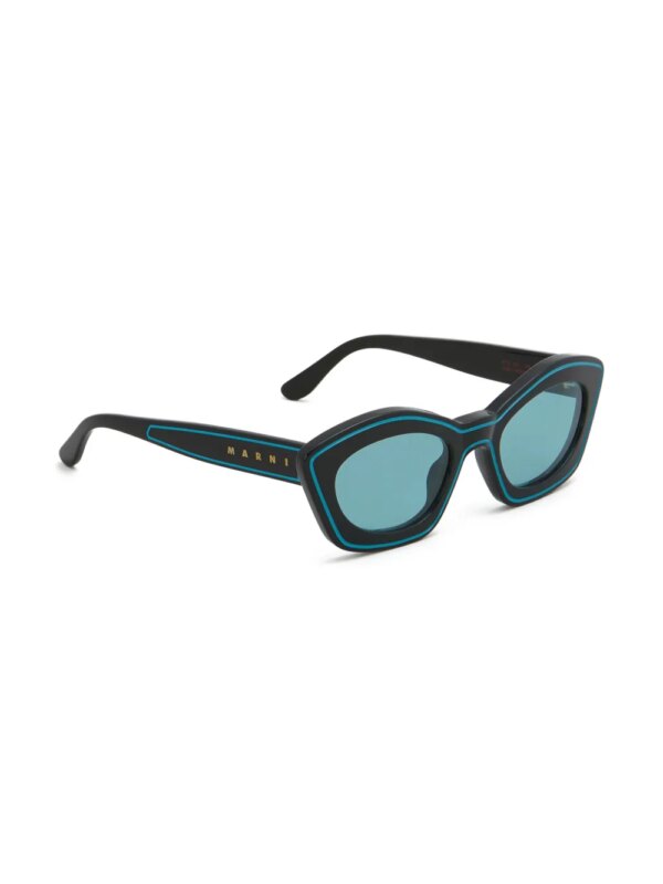 Marni Eyewear Zonnebril met ovalen montuur - Zwart