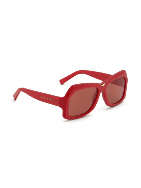 Marni Eyewear Tiznit zonnebril met geometrisch montuur - Rood