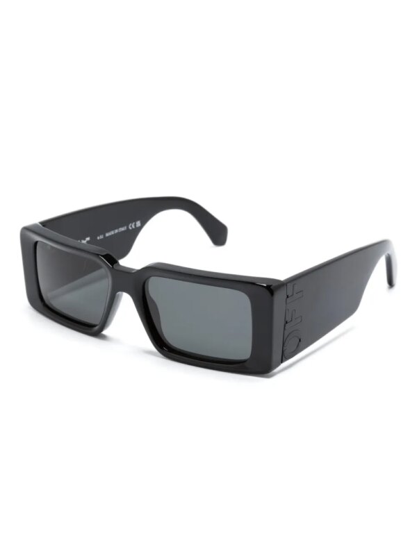 Off-White Eyewear Zonnebril met rechthoekig montuur - Zwart