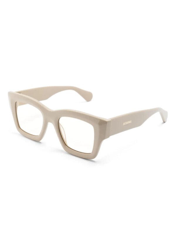 Jacquemus Les Lunettes Baci zonnebril met vierkant montuur - Beige