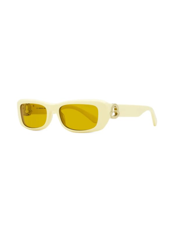 Moncler Eyewear Zonnebril met rechthoekig montuur - Geel