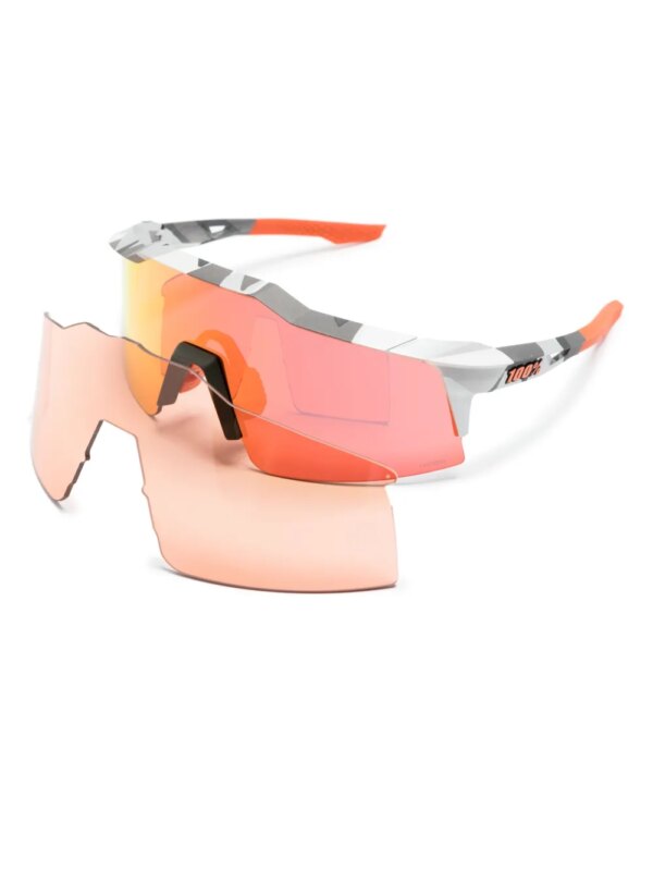 100% Eyewear Speedcraft zonnebril met oversized montuur - Grijs