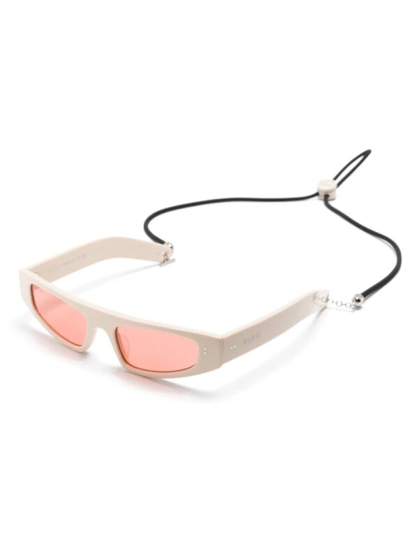 Gucci Eyewear Zonnebril met schild montuur - Wit