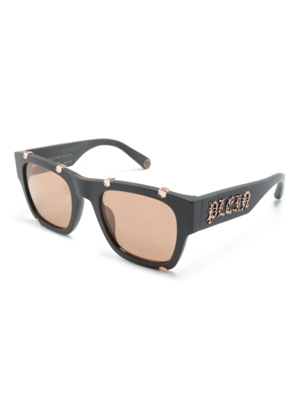 Philipp Plein Eyewear Zonnebril met vierkant montuur - Grijs