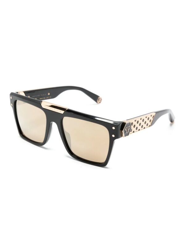 Philipp Plein Eyewear Zonnebril met vierkant montuur - Zwart
