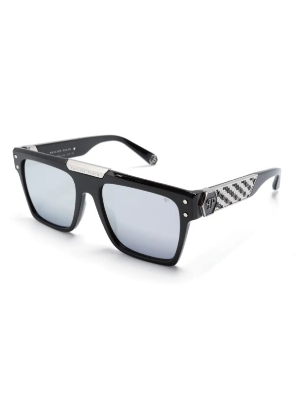 Philipp Plein Eyewear Zonnebril met vierkant montuur - Zwart