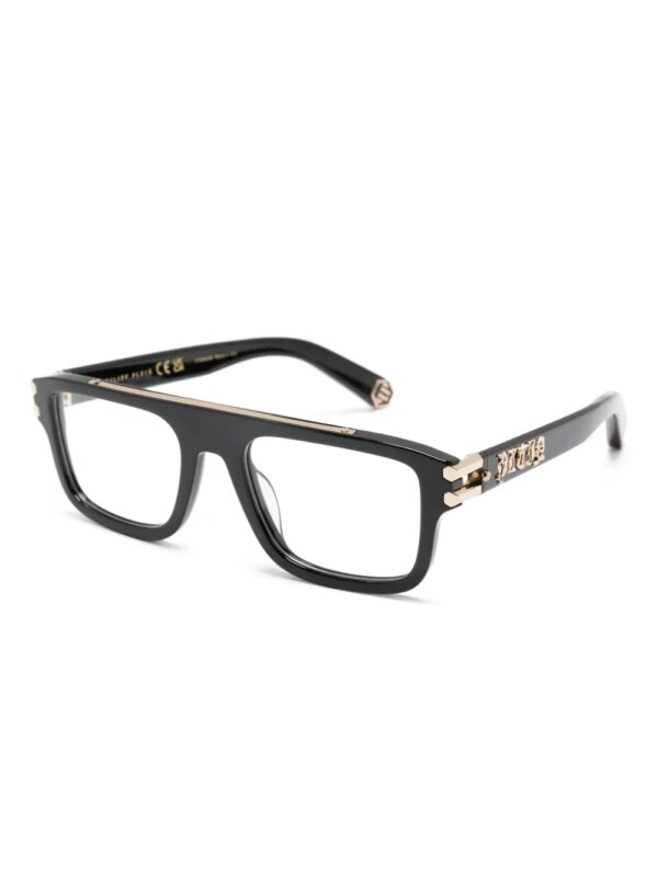 Philipp Plein Eyewear Zonnebril met vierkant montuur - Zwart