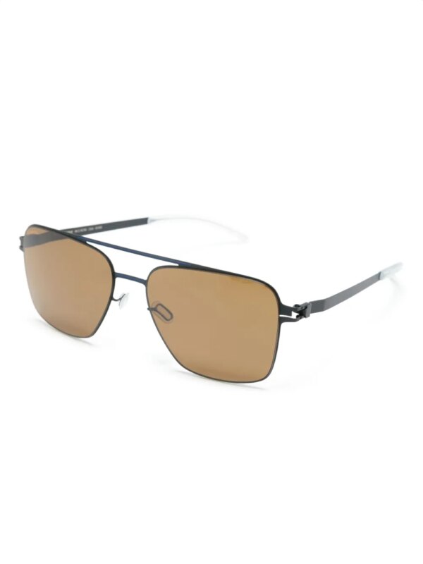 Mykita Zonnebril met piloten montuur - Blauw