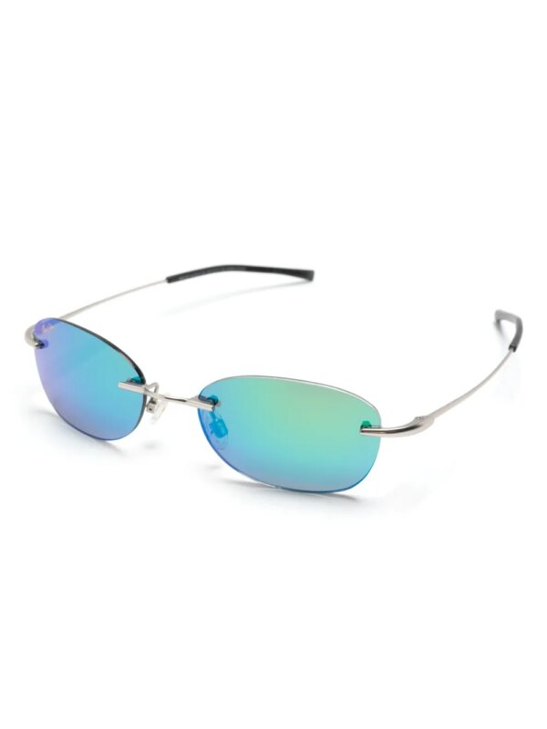 Maui Jim Aki Aki zonnebril met ovalen montuur - Zilver