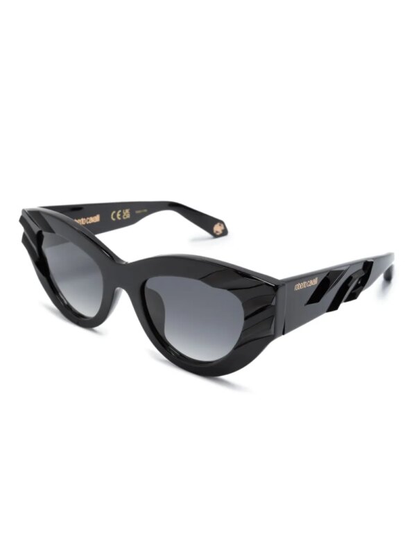 Roberto Cavalli Zonnebril met cat-eye montuur - Zwart