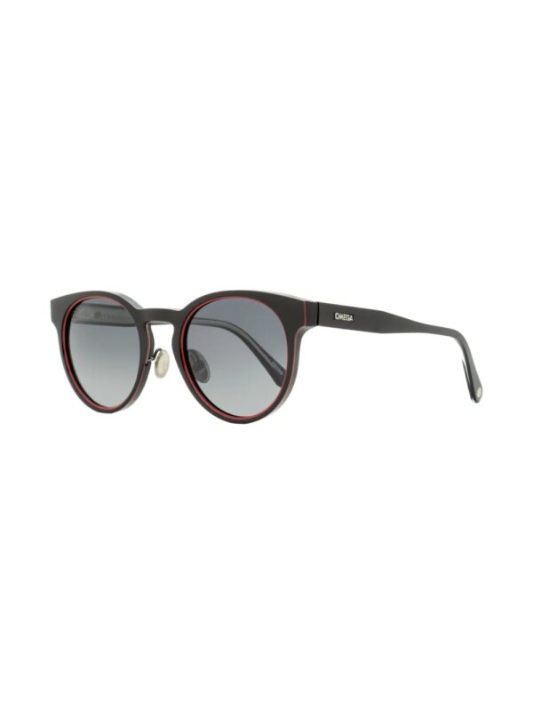 OMEGA EYEWEAR Zonnebril met rond montuur - Zwart