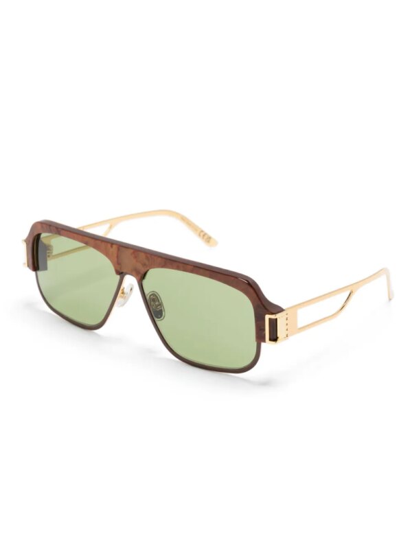 Marni Eyewear Zonnebril met piloten montuur - Bruin