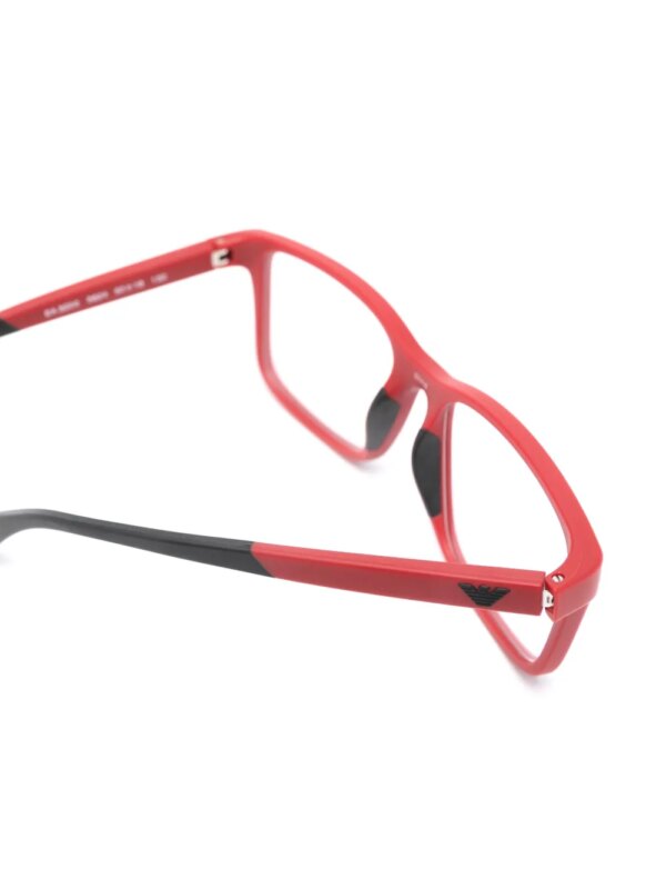 Emporio Armani Zonnebril met vierkant montuur - Rood