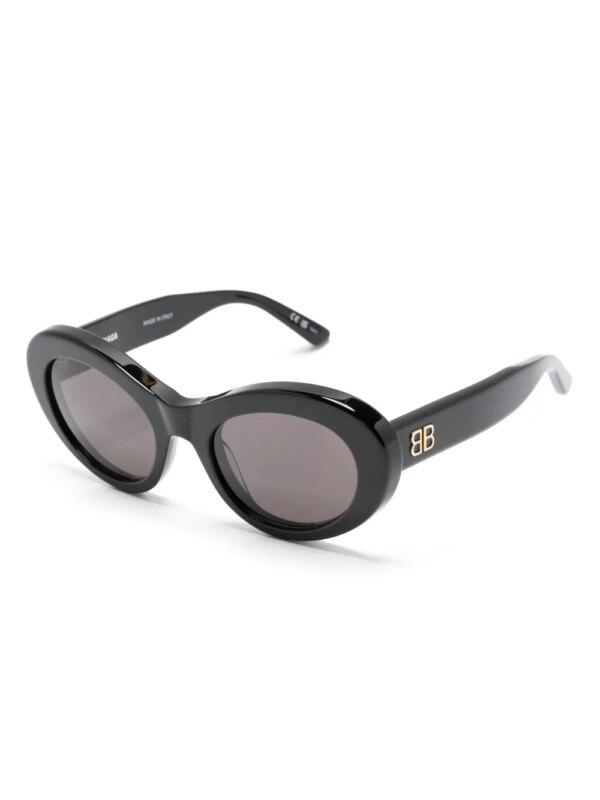 Balenciaga Eyewear Zonnebril met rond montuur - Zwart