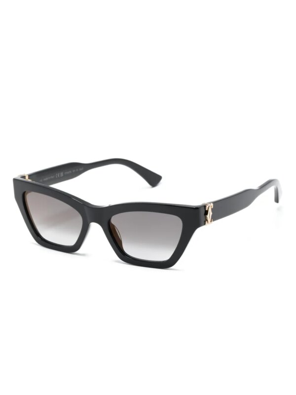Cartier Eyewear Zonnebril met cat-eye montuur - Zwart