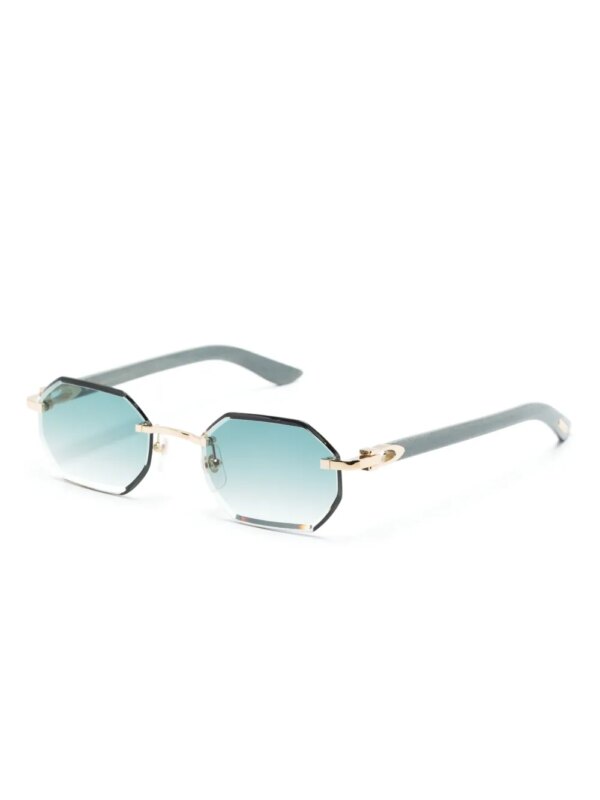 Cartier Eyewear Zonnebril met kleurverloop - Blauw